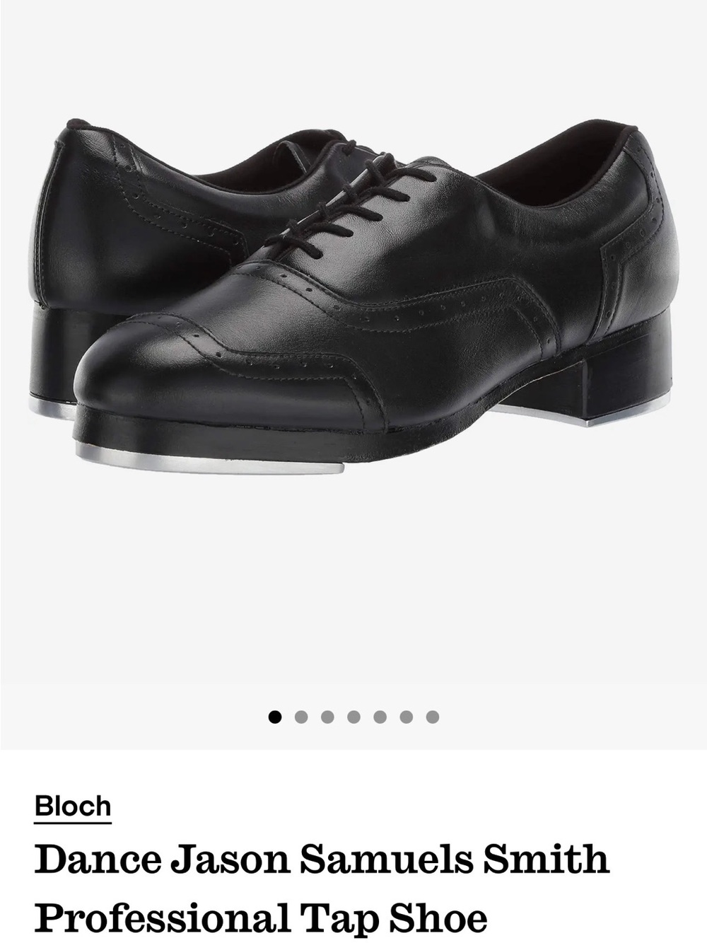 Bloch Black Leather-Look Lace-Up Tap Shoes (LIKE NEW)